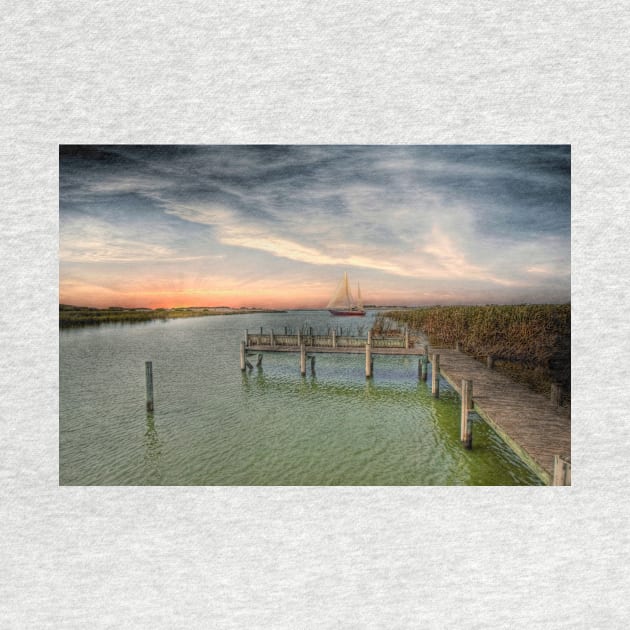 Sail Boat at Clayton Bay by Mark Richards